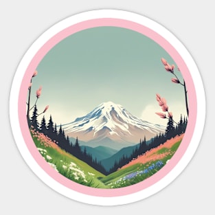 Minimalist Rainier: PNW Adventure T-shirt Sticker